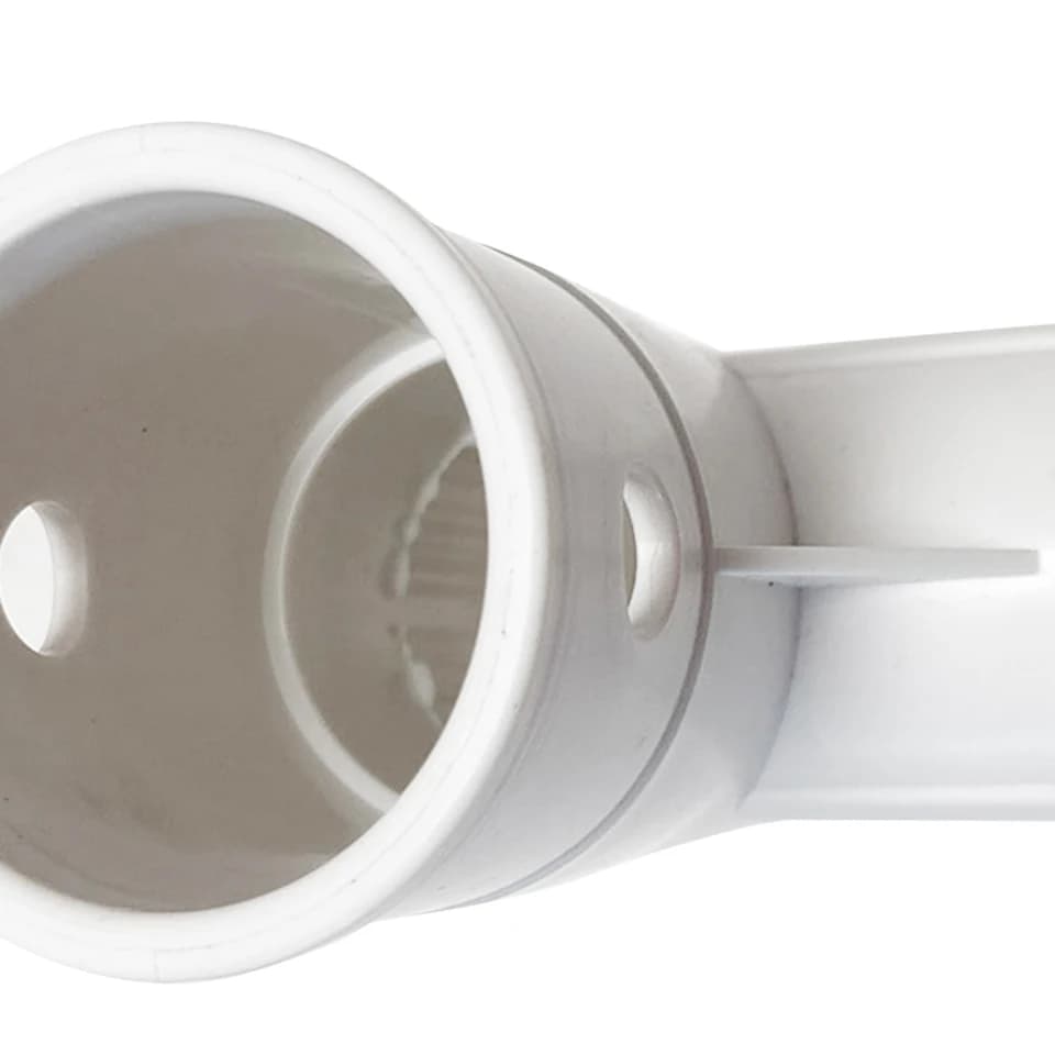 Flexible Pan Connector | 40mm White/Blue Tee Joint | 90/180 Degree 3-Way - Thumbnail 5