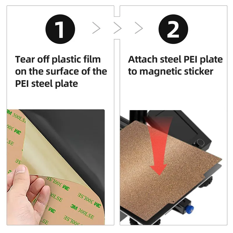 PEI Textured Build Plate for 3D Printer | Double-Sided Magnetic | CR-10S/X-Max3/Voron - Thumbnail 4
