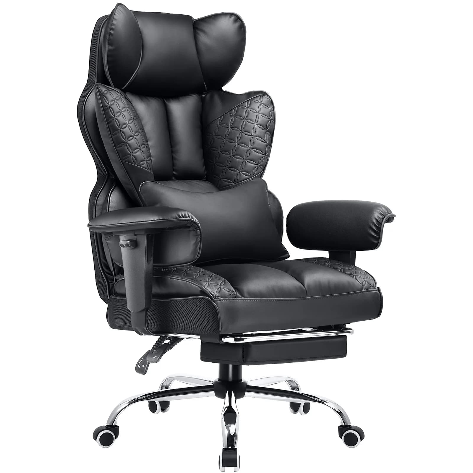 Ergonomic Office Chair | High-Back Leather with Adjustable Armrests | Gaming & Executive Desk