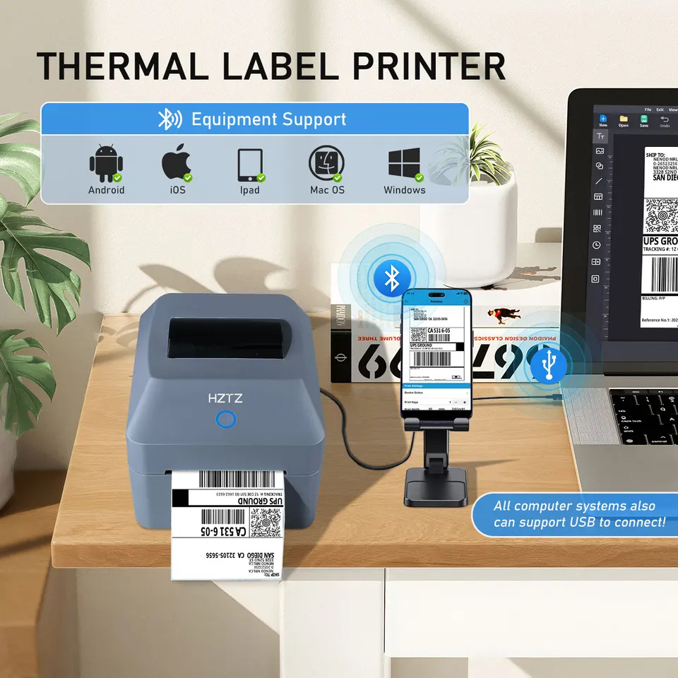 T40 Label Maker | 4-inch Thermal Barcode Printer | iPhone, Android, Mac, Windows - Thumbnail 3