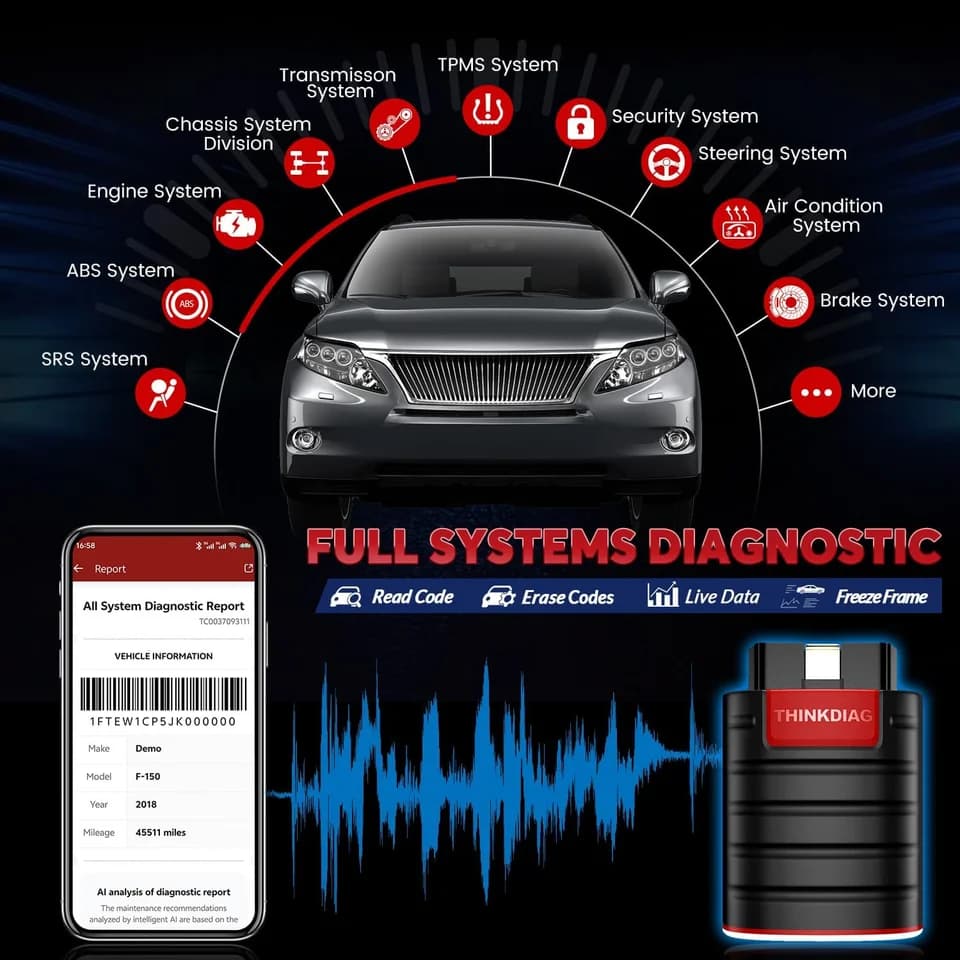 Thinkdiag OBD2 Scanner | Full System Diagnostics | 16 Reset Functions - Thumbnail 5