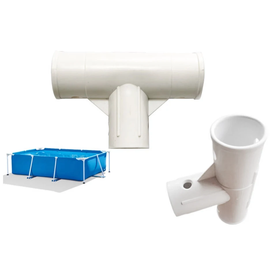 Flexible Pan Connector | 40mm White/Blue Tee Joint | 90/180 Degree 3-Way - Thumbnail 2