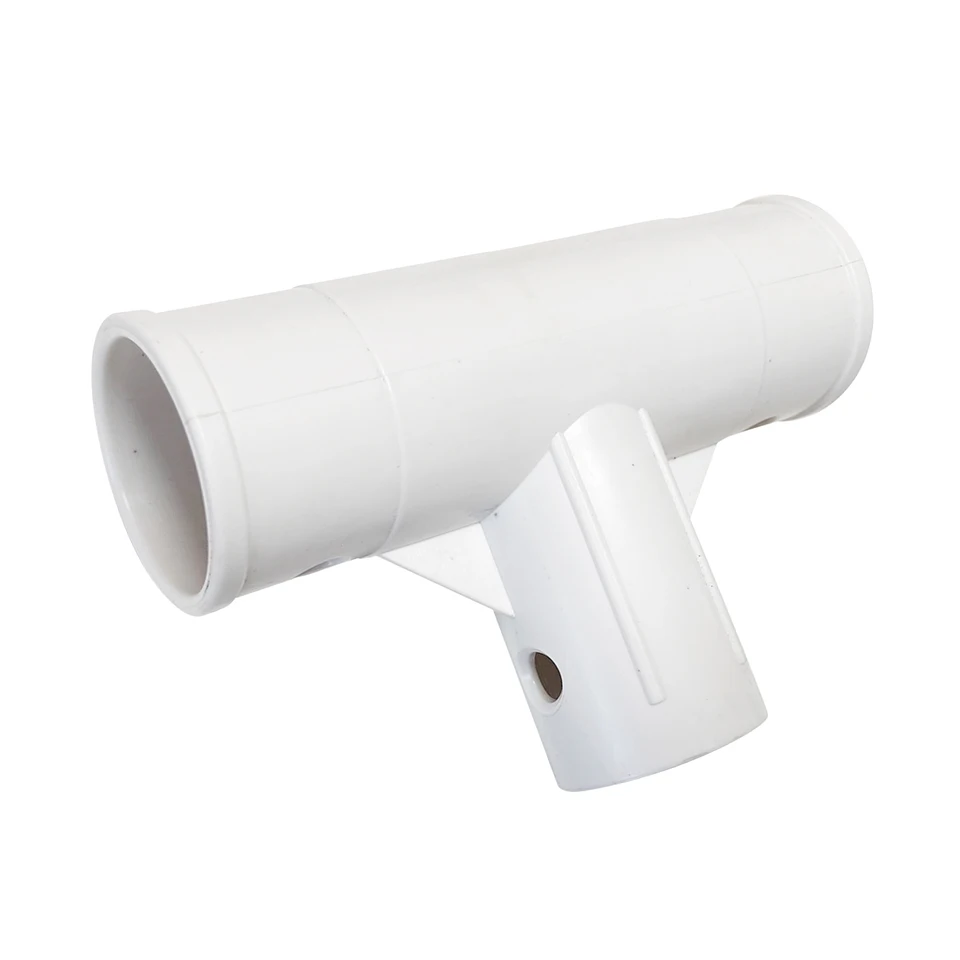 Flexible Pan Connector | 40mm White/Blue Tee Joint | 90/180 Degree 3-Way - Thumbnail 3