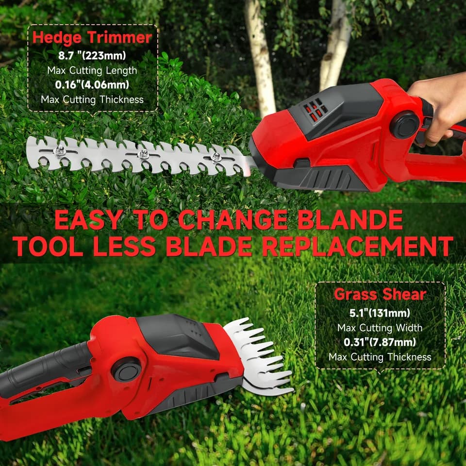 Cordless Hedge Trimmer | For Milwaukee 18V Battery (Body Only) | Garden Tools - Thumbnail 3