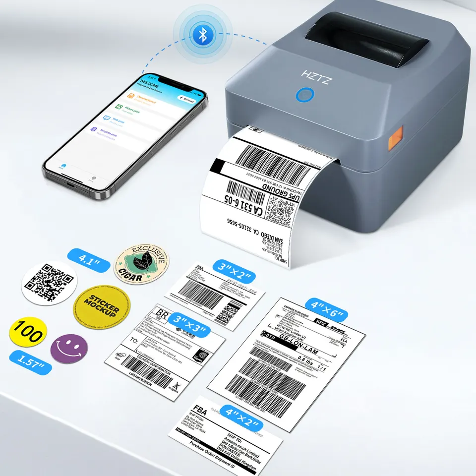 T40 Label Maker | 4-inch Thermal Barcode Printer | iPhone, Android, Mac, Windows - Thumbnail 2
