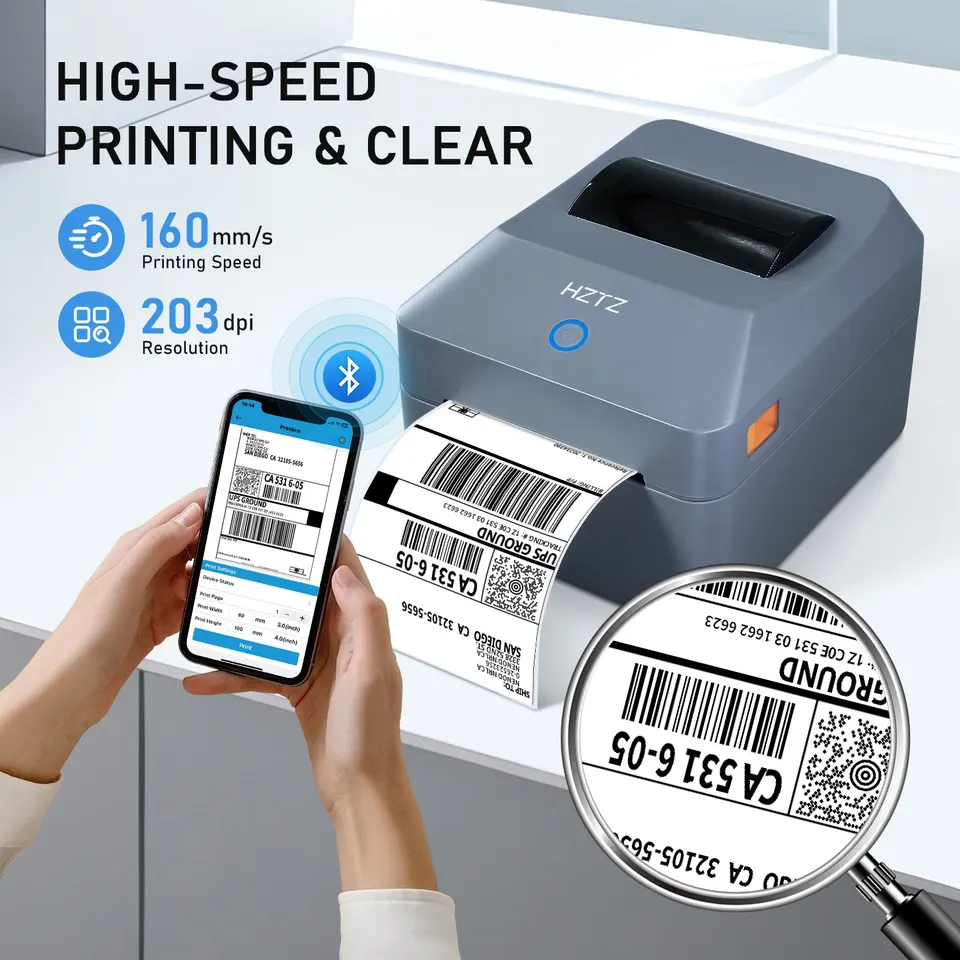 T40 Label Maker | 4-inch Thermal Barcode Printer | iPhone, Android, Mac, Windows - Thumbnail 8