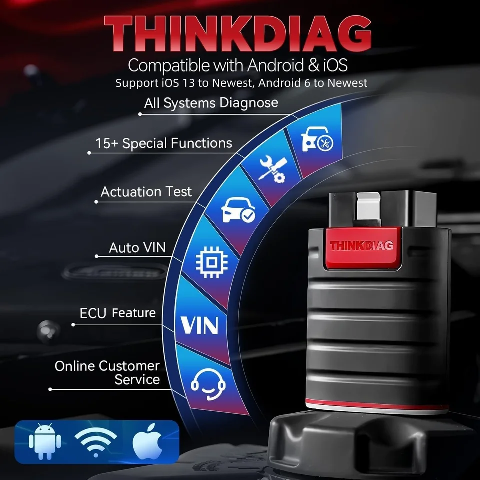 Thinkdiag OBD2 Scanner | Full System Diagnostics | 16 Reset Functions - Thumbnail 4