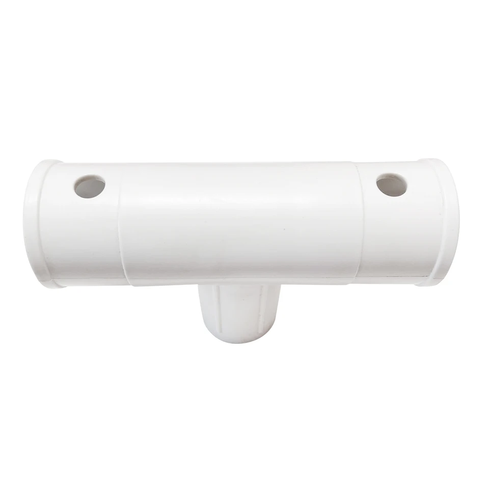 Flexible Pan Connector | 40mm White/Blue Tee Joint | 90/180 Degree 3-Way - Thumbnail 4