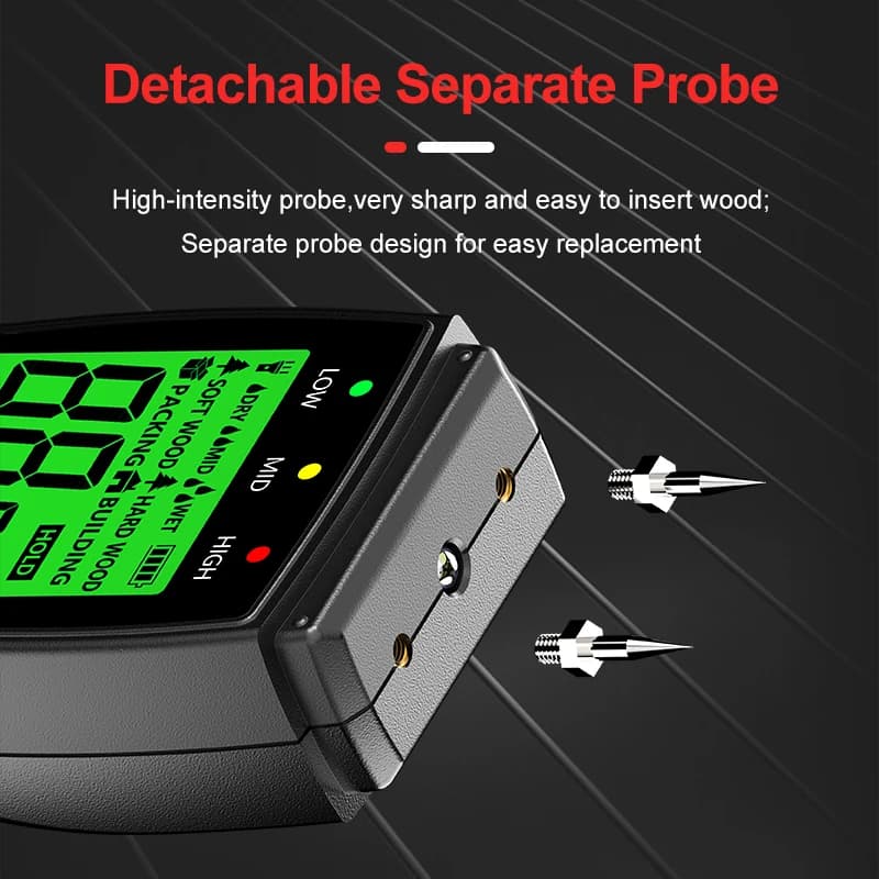 R&D MT-19 Wood Moisture Meter | Digital Timber Damp Detector | Wall Hygrometer - Thumbnail 4