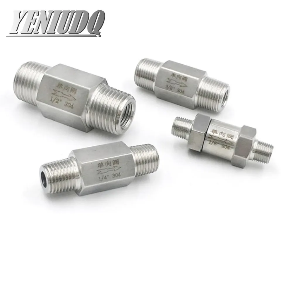 304 SS Double Check Valve | Hexagonal Liquid/Gas | 1/8" - 3/4" Male Thread - Thumbnail 6
