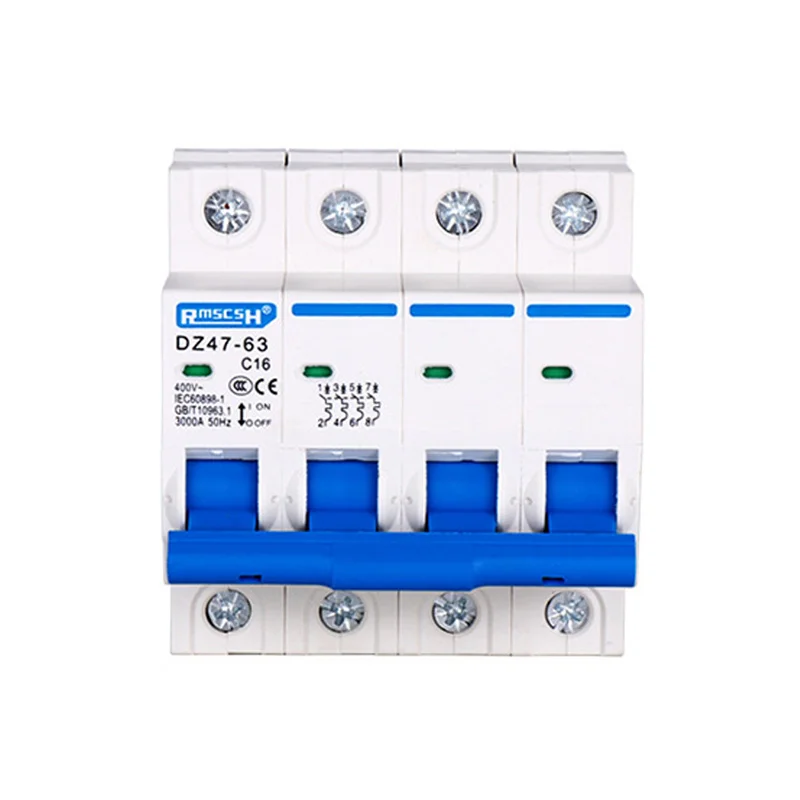 Din Mount Rail MCB | 400V C-Type, 1-4 Pole | DZ47 3A-63A Circuit Breaker - Thumbnail 7