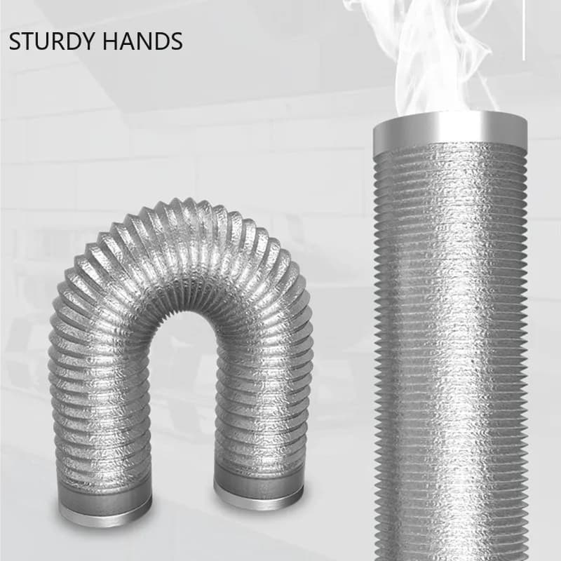 Aluminium Flexible Soffit Vent Hose | Fireproof Exhaust Ducting | Universal HVAC Pipe - Thumbnail 4