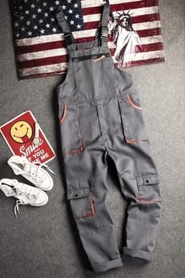 Walter White Hazmat Suit Style Dungarees | Plus Size Industrial Overalls | Protective Workwear - Thumbnail 3
