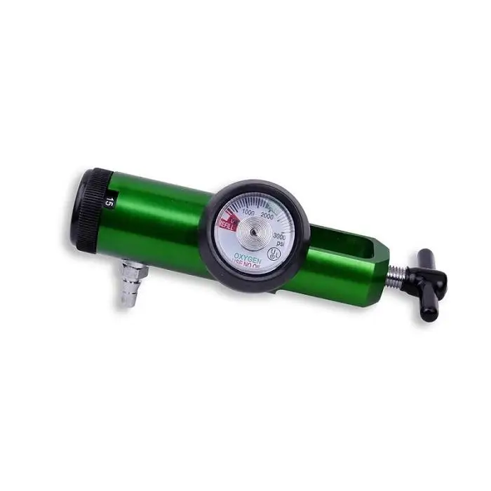 Pressure Reducing Valve for Oil | CGA870 Brass Oxygen Regulator | 0-15L/min - Thumbnail 2
