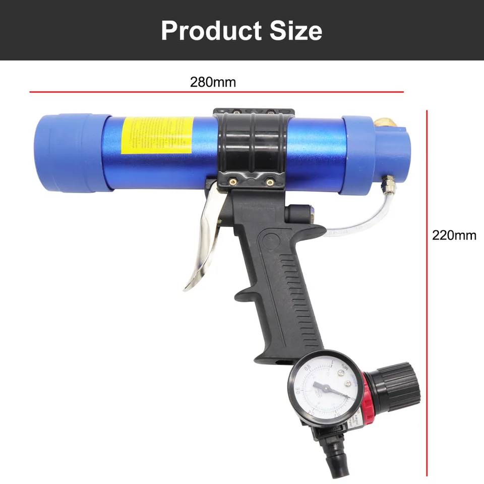 Pneumatic Caulking Gun | 310ml Air Sealant Applicator | Industrial Grout Tool - Thumbnail 5