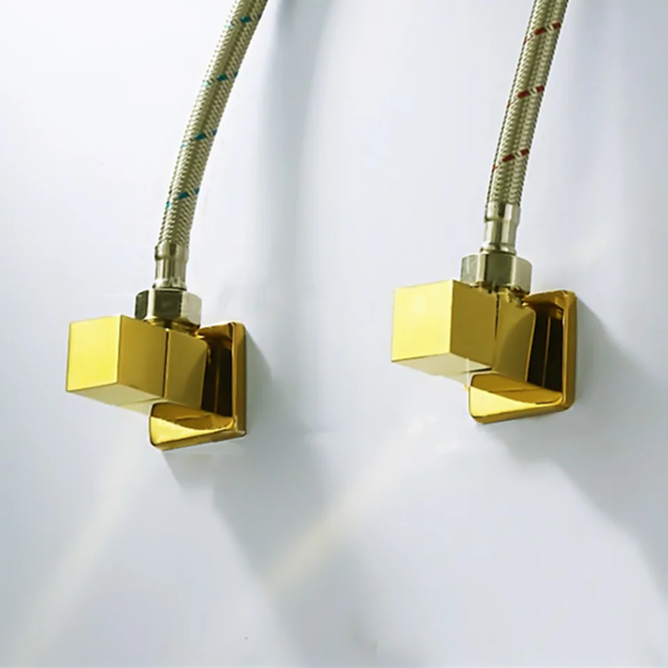 Brass Toilet Valve Flush | G1/2 Quarter Turn Angle Stop | Polished Chrome Finish - Thumbnail 3