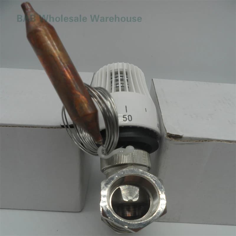 Brass Thermostatic Valve for Radiator | Straight 2-Way | 30-70°C Energy Saving - Thumbnail 3