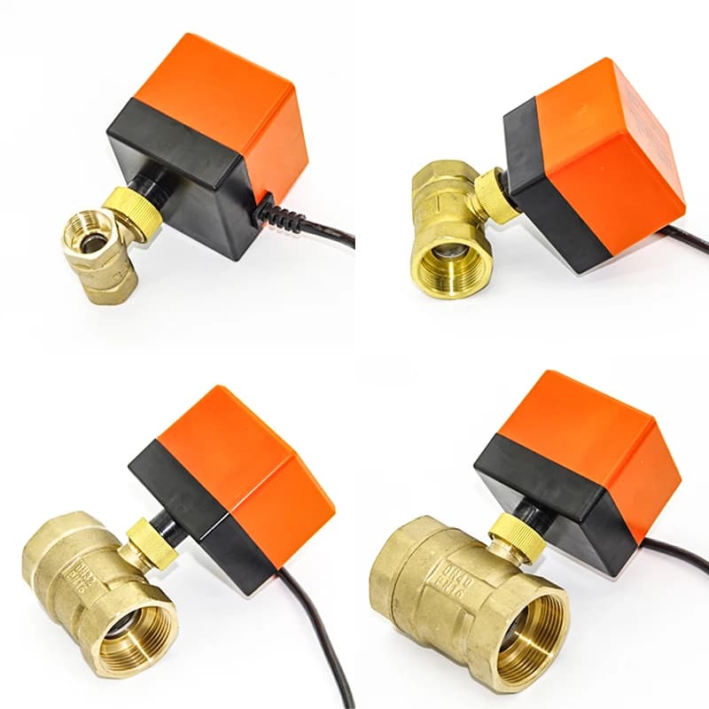Motorised Brass Flush Valve | 1/2" - 2" 220V/12V/24V | 3-Wire 2-Point Control - Thumbnail 3