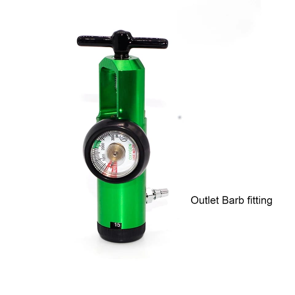 Pressure Reducing Valve for Oil | CGA870 Brass Oxygen Regulator | 0-15L/min - Thumbnail 5
