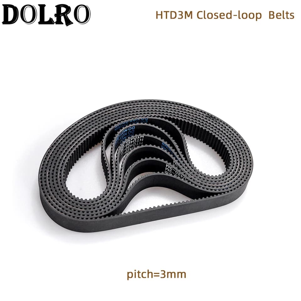 HTD 3M Timing Belt | 216-243mm Length, 6-20mm Width | Rubber Closed Loop - Thumbnail 7