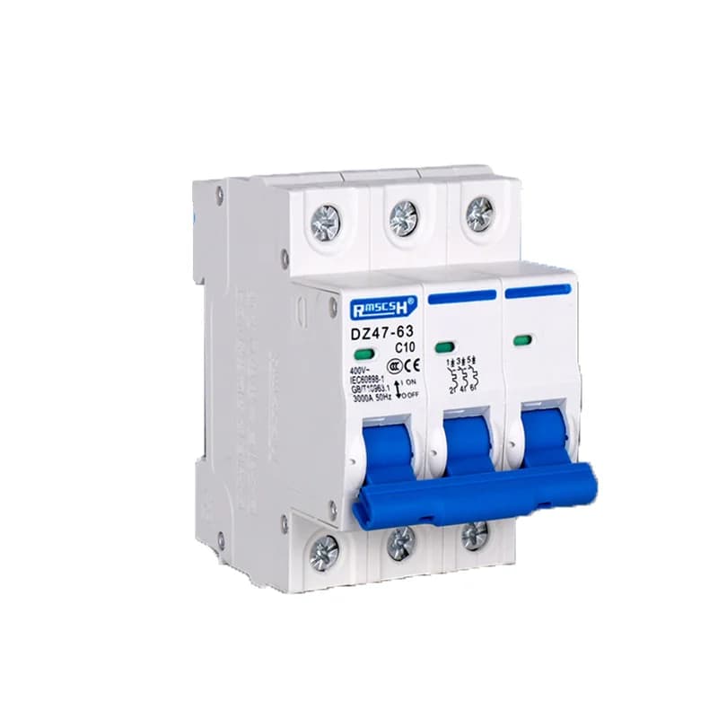 Din Mount Rail MCB | 400V C-Type, 1-4 Pole | DZ47 3A-63A Circuit Breaker - Thumbnail 6