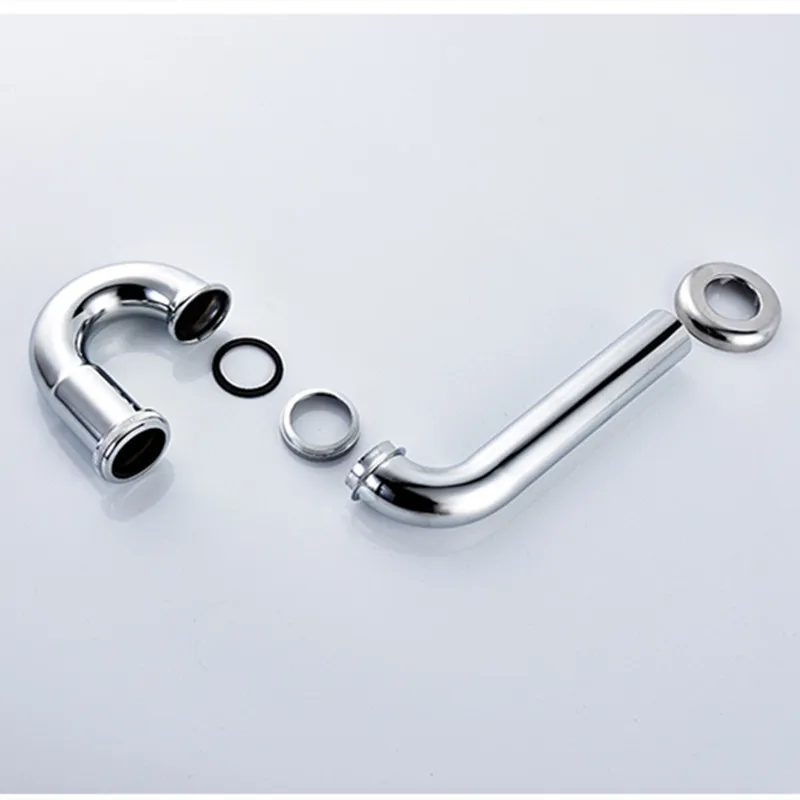 Chrome Bottle Trap Waste Kit: single P-trap assembly on plain light background.