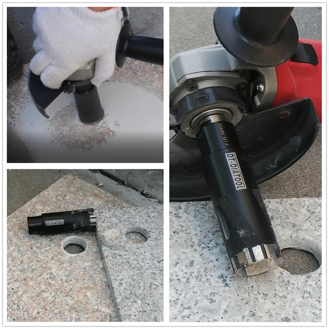Diamond Core Drill Bit | M14 Thread for Granite, Marble & Tile | Dry Vacuum Brazed Masonry Hole Saw - Thumbnail 7