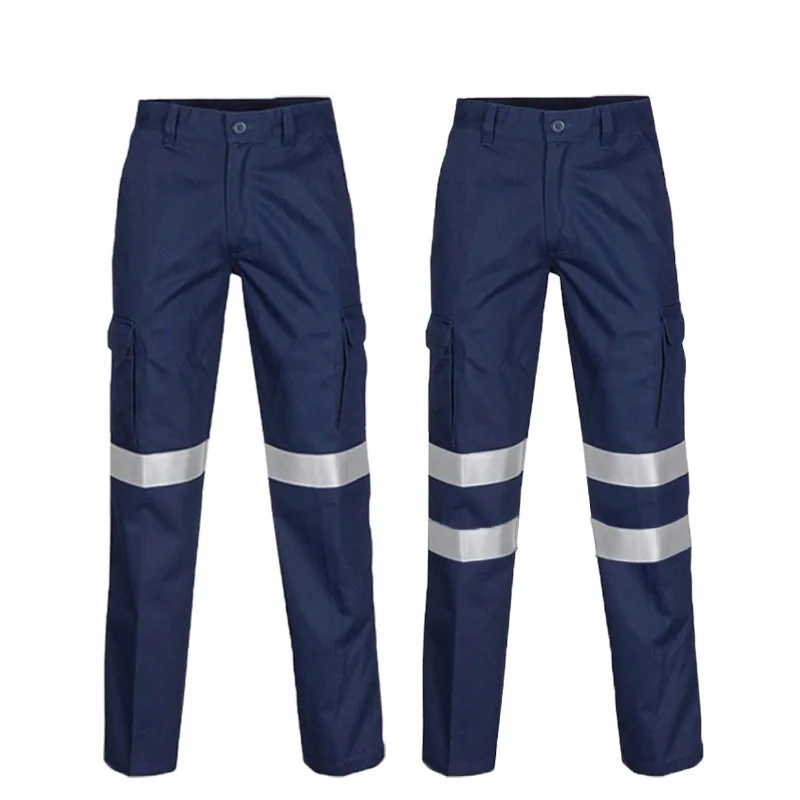 Hi Vis Trousers | Cotton Workwear with Reflective Tape | Men's Site Trousers - Thumbnail 3