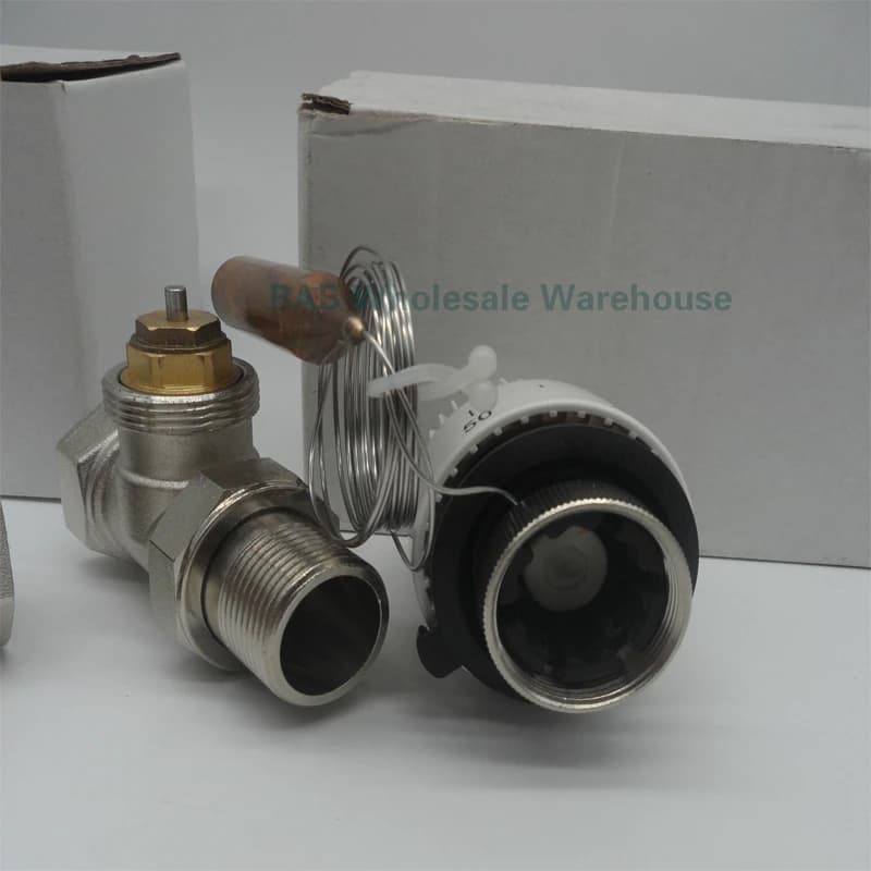 Brass Thermostatic Valve for Radiator | Straight 2-Way | 30-70°C Energy Saving - Thumbnail 7
