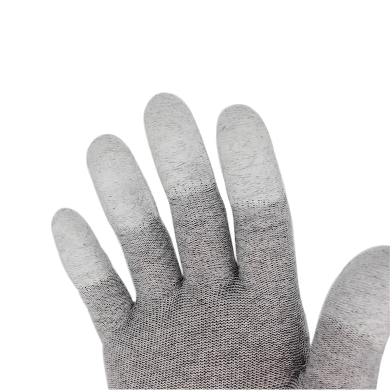 Vinyl Gloves for Phone Repair | PU Coated Non-Slip | 6 Pairs Off-White - Thumbnail 5