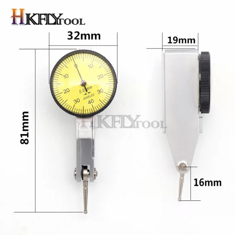 Dial Test Indicator | 0-0.8mm, 0.01mm Precision | Lever Dial Gauge - Thumbnail 5