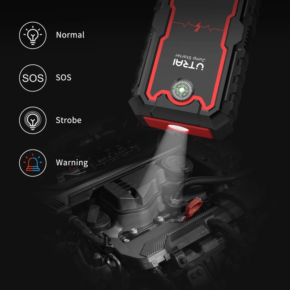 UTRAI Jump Starter | 2000A Portable Car Battery Starter | 12V Emergency Booster - Thumbnail 5