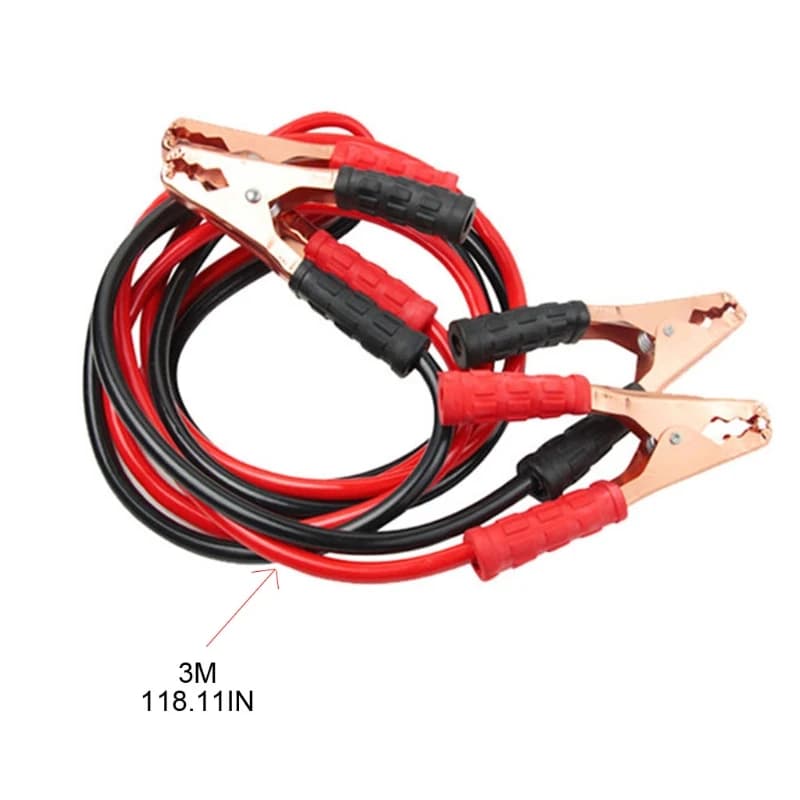 Cables for Car Battery | 500A Heavy-Duty Booster | 3M Alligator Clamp - Thumbnail 3