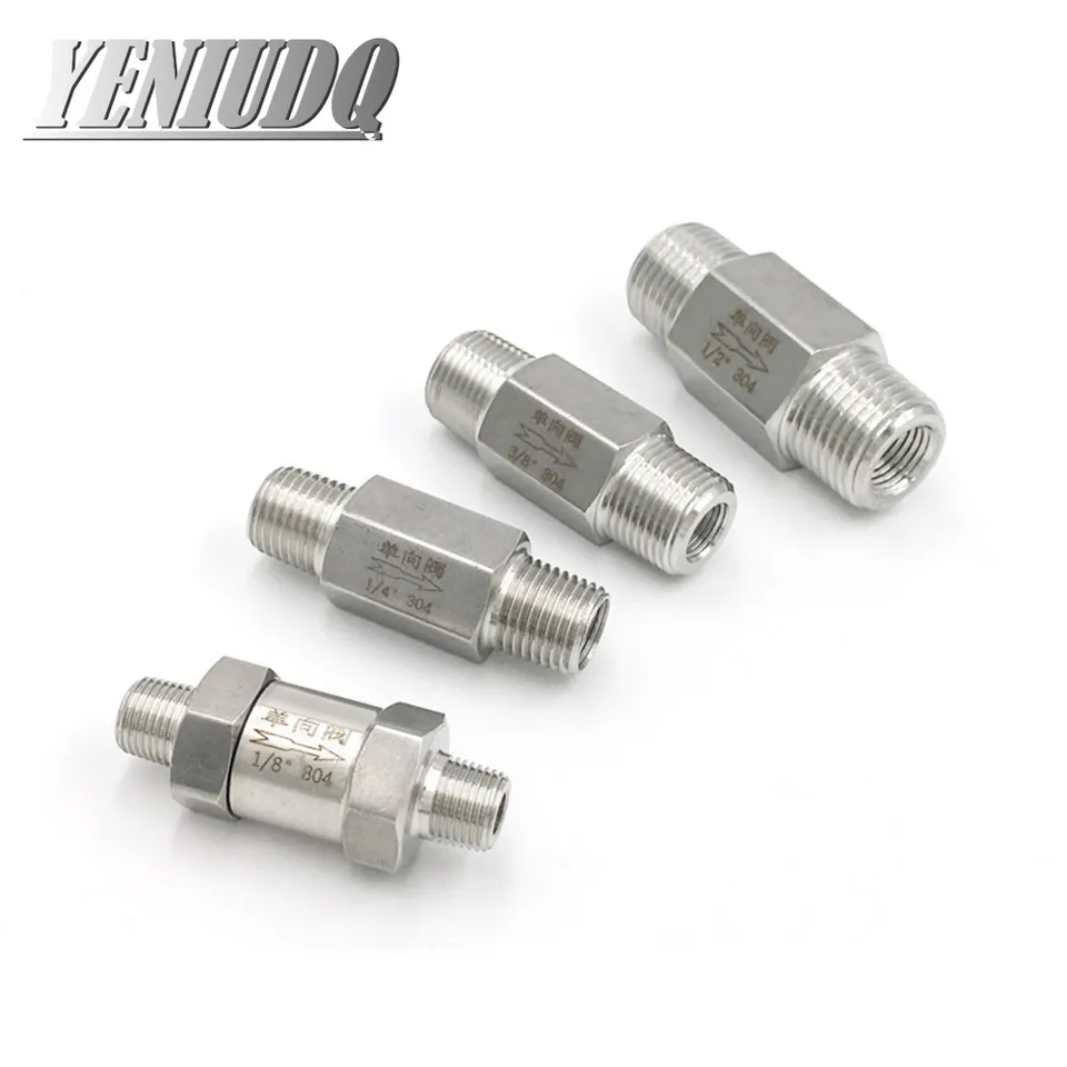 304 SS Double Check Valve | Hexagonal Liquid/Gas | 1/8" - 3/4" Male Thread - Thumbnail 3