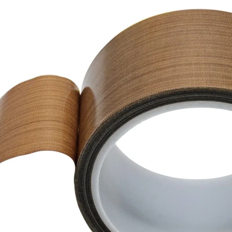 PTFE Thread Tape: A single roll of brown, textured tape on a white background.