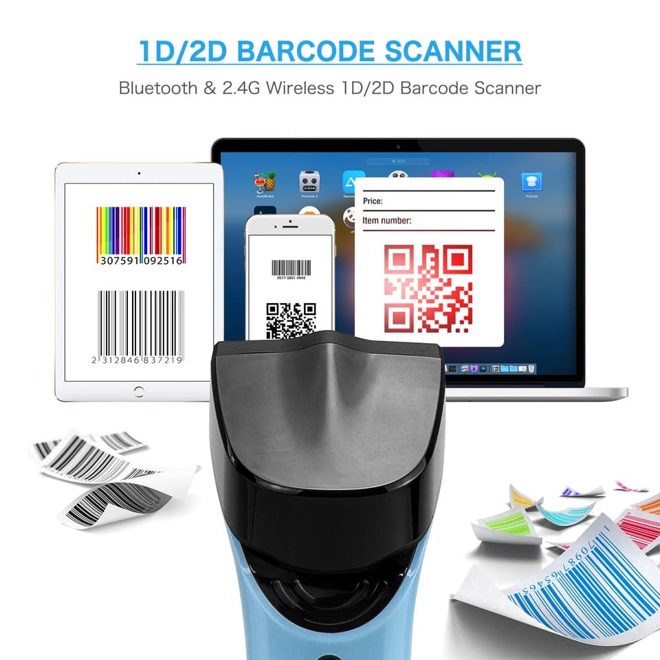 2D Barcode Scanner DS7500 | Automatic Wireless QR Reader | POS DataMatrix & PDF417 - Thumbnail 4