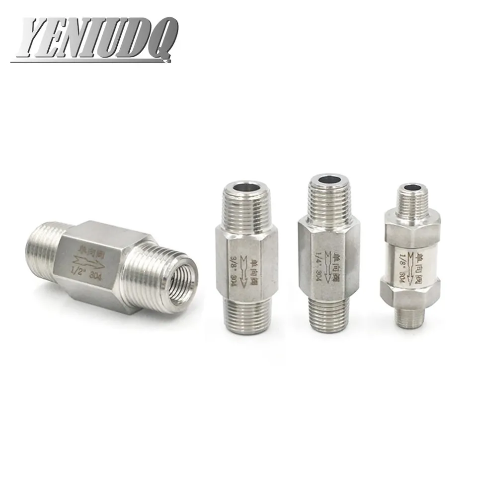 304 SS Double Check Valve | Hexagonal Liquid/Gas | 1/8" - 3/4" Male Thread - Thumbnail 4