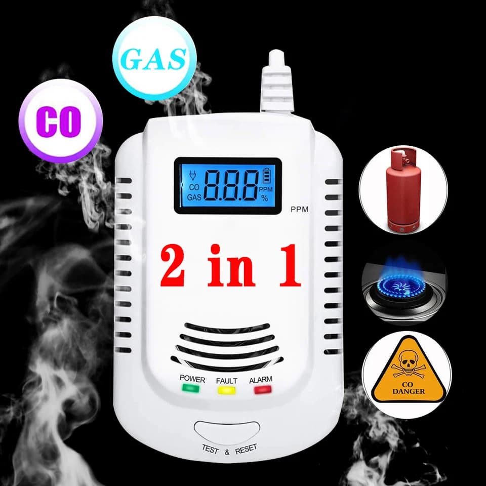 2-in-1 Carbon Monoxide & Gas Detector | Plug-in CO & Methane Alarm | Voice Prompt & LED Display - Thumbnail 3