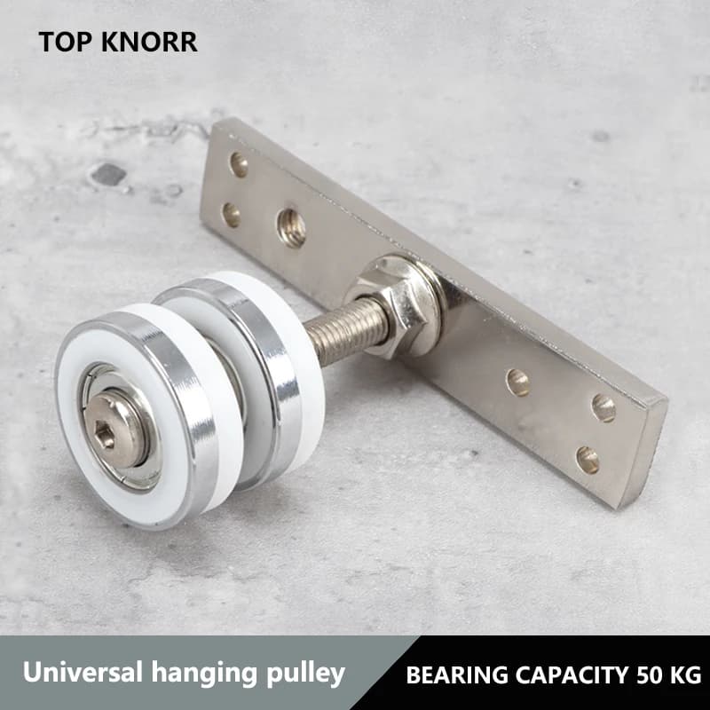 Hanging Garment Rail Pulley | Folding Door Sliding Track Guide | Industrial Use - Thumbnail 2