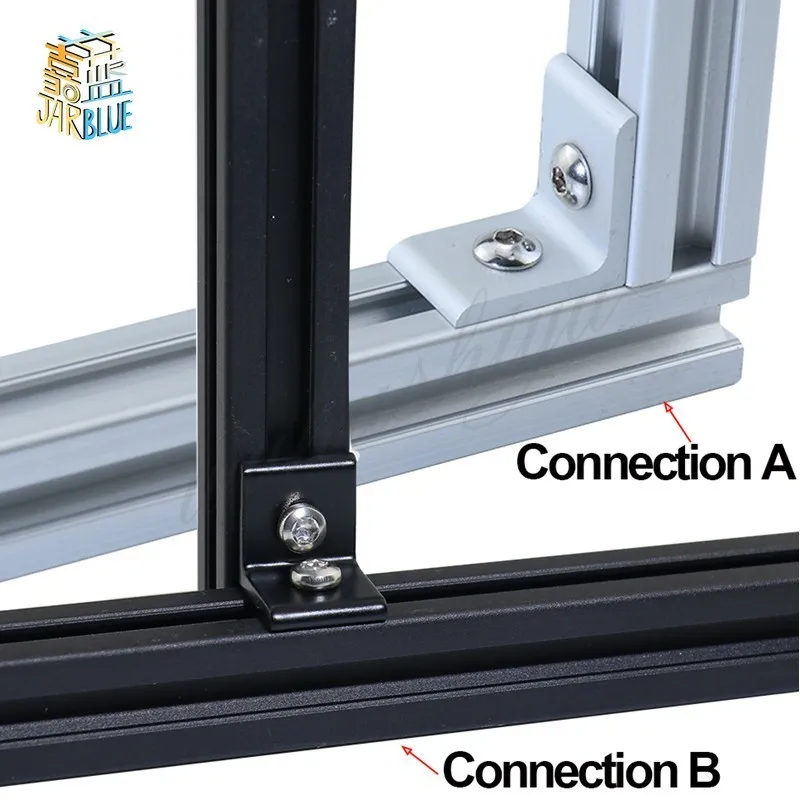 Aluminium Angle Brackets | 2020 3030 4040 4545 Extrusion | 2-Hole 90° Corner Connector - Thumbnail 5