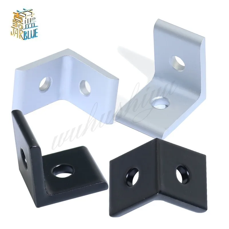 Aluminium Angle Brackets | 2020 3030 4040 4545 Extrusion | 2-Hole 90° Corner Connector - Thumbnail 2