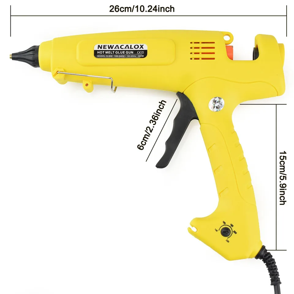 NEWACALOX 300W Glue Gun | Temp Regulating, 11mm Sticks | Industrial/DIY Use - Thumbnail 7