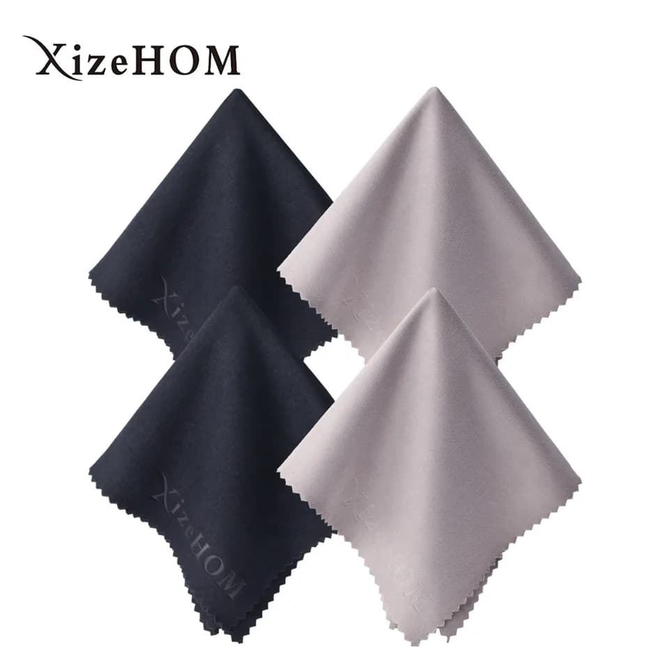 Microfiber Cloths for Glass Cleaning (40x40cm) | 4 Pack Lint-Free | Eyeglass & Lens Cleaner - Thumbnail 3