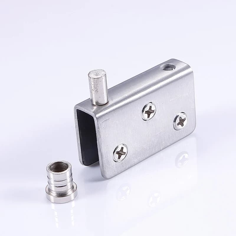 Glass Pivot Gate Hinges | Stainless Steel for 5-8mm Glass | Cabinet Door - Thumbnail 4
