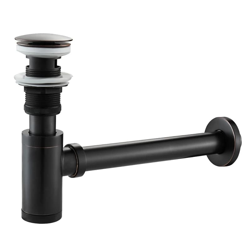 Black Bottle Trap | Round Brass Siphon Waste | Pop-Up Drain Kit XSQ1-8 - Thumbnail 3
