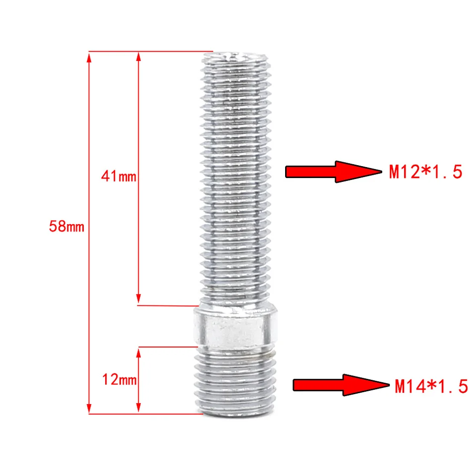 Wheel Chock Safety | Wheel Stud Conversion Kit | M14x1.5 to M12x1.5 - Thumbnail 4