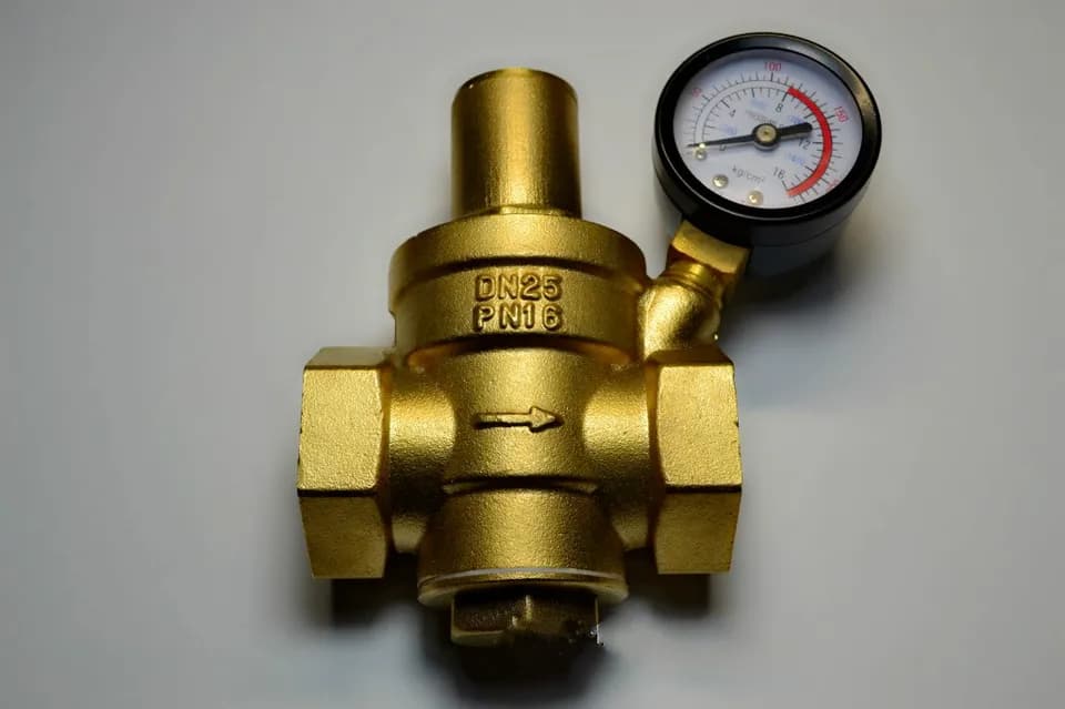 DN15-DN32 Brass Gate Valve with Gauge | Pressure Reducing Regulator | Tap Water System - Thumbnail 2