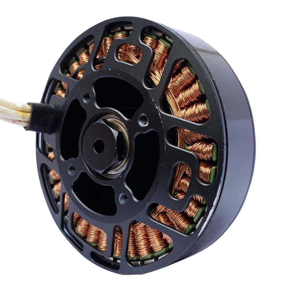 High-power 9235 brushless DC motor producing 10kg thrust at 48V for agricultural UAVs and heavy-lift quadcopter applications.