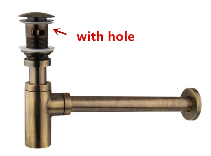 Black Bottle Trap Basin Waste Kit | Deodorising Pop-Up Drain | Gold Finishes DR444 - Thumbnail 3