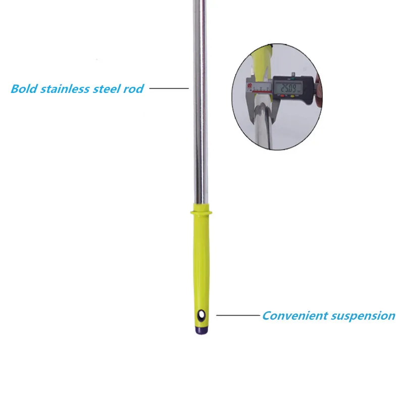 Telescopic Window Cleaning Pole | Squeegee & Scrubber | Rotating Head, Long Reach - Thumbnail 4